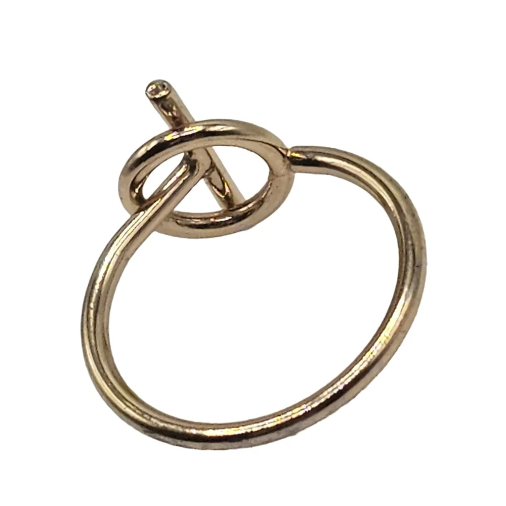 Toggle Design Gold-Tone Ring (Size 7)